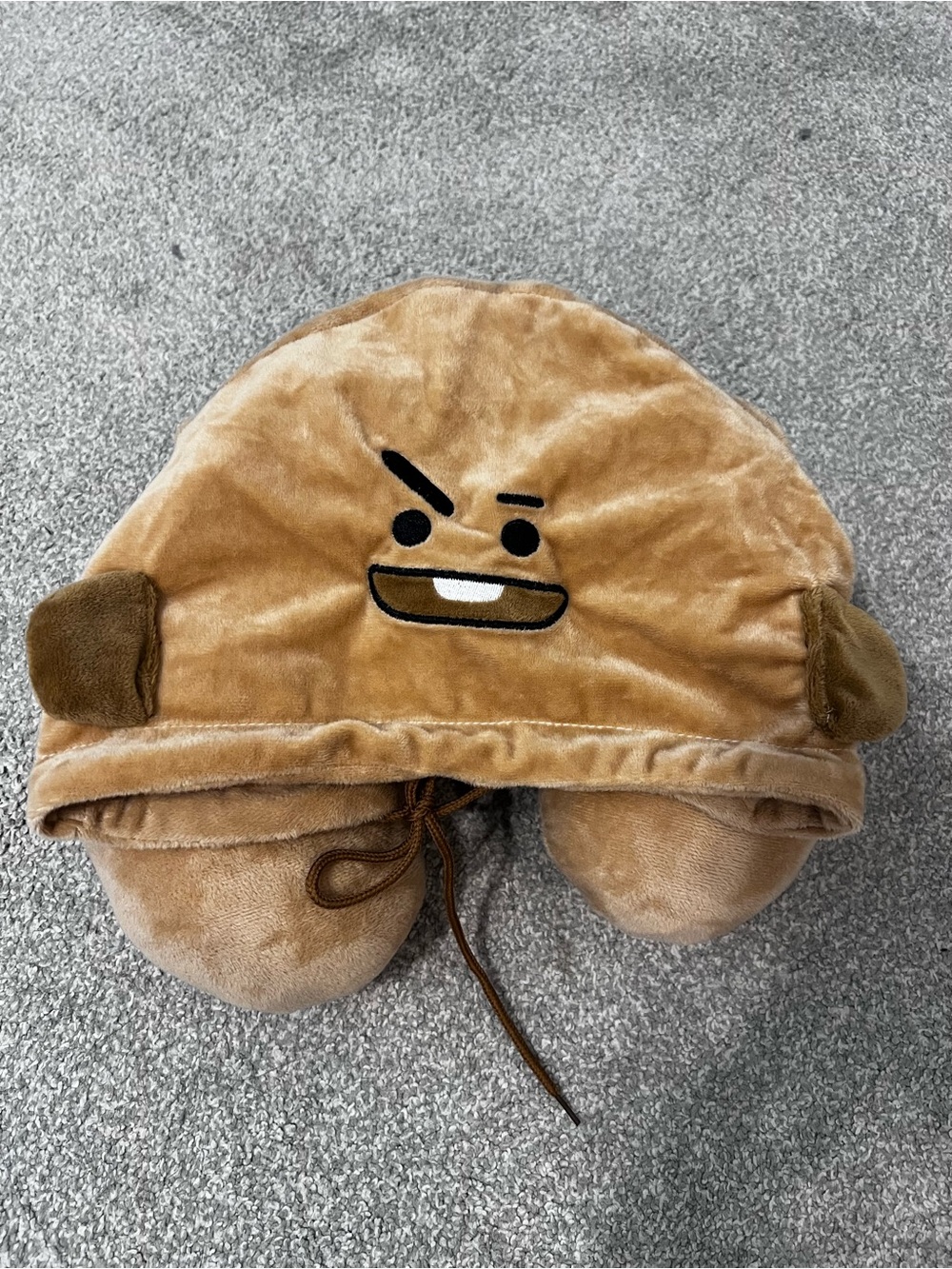 BTS shooky hood neck pillow